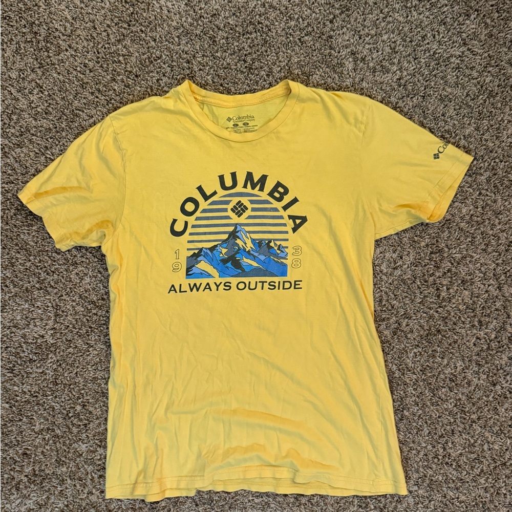 Columbia Men's Yellow Outdoor Graphic Tee